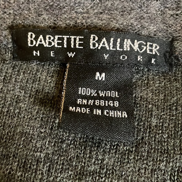 Babette Ballinger Gray 100% Wool Coat size Medium - Picture 8 of 17